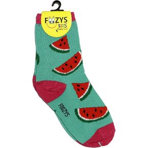 جوارب Foozys Girls Watermelon - جوارب طاقم ممتعة ملونة - زوج واحد