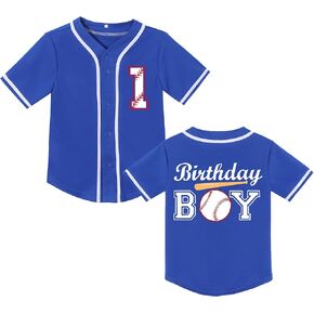 Birthday Boy Shirt Kids Baseball Jersey Boys 1st 2nd 3rd 4th 5th 6th Birthday Party Outfit Personalized Jersey