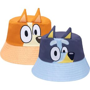 Bluey Reversible Bucket Hat for Kids – Officially Licensed Summer Sun Hat for Boys & Girls Ages 2-5 – Breathable Twill Fabric