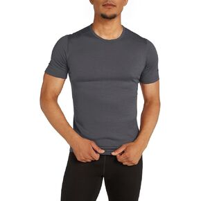 SIORO 100% Merino Wool T-Shirt for Men Short Sleeve Base Layers Odor Resistance Crew Neck Undershirt for Outdoor Hiking S-XXL
