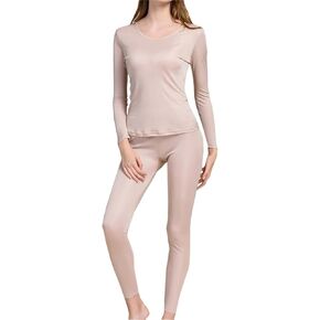 Grenasasilk Womens الحرير الطويل ملعب ملعب داخلي طويل Johns الحرير الحرير الحراري يضع طبقة قاعدة الطقس البارد طبقة قاعدة الطقس البارد