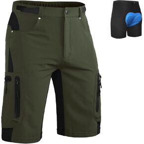 Ally Mens Mountain Bike Shorts 4D Padded Baggy Bicycle Cycling Biking Bike Shorts Lightweight Loose-fit