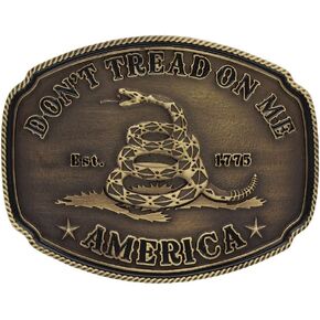Montana Silversmiths 2nd Amendment Series Attitude Western Belt Buckle (American Gadsden Don't Tread on Me)