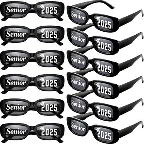 Xuhal 12 Pcs 2025 Graduation Sunglasses Class of 2025 Eyeglasses Plastic Sunglasses Bulk Graduation Party Favors Photo Props Supplies
