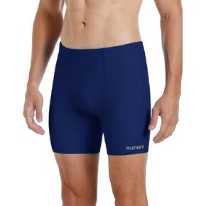 Runihit Men's Square Square Swimmers Quick Dry Athletic Brief Swimsuit UFP 50+ ضغط سراويل للسباحة