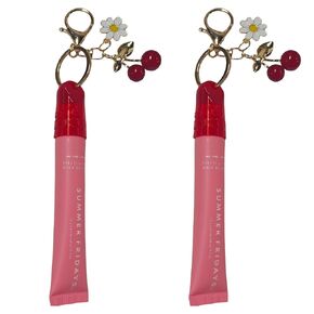 Lip Gloss Keychain Cap Compatible with Summer Fridays 0.5 Oz Lip Balm，Lipgloss Holder,Lip Balm Holder