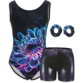 MOLLDAN Girls Gymnastics Leotard Athletic Biketard Unitard Tumbling Activewear Outfits for kids