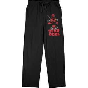 Marvel Universe Deadpool Men's Black Sleep Pajama Pants