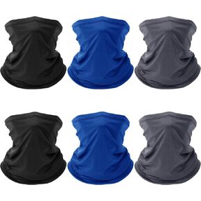 6 حزمة عنق العنق gaiter للرجال نساء gator الصيف UV الغبار قناع التبريد غلاف العنق غلاف الوجه لحماية الشمس وشاح باندانا