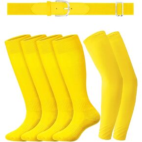 Baseball Belt and Socks Combo Softball Arm Sleeve UV Protection Compression Sleeves Adjustable Elastic Belt