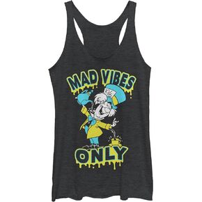 Disney Girls' Alice in Wonderland Spill It Hatter Tri-Blend Racerback Layering Tank