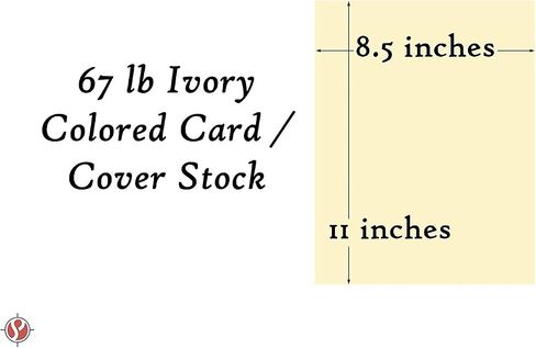 القائمة الكريمة الحجم القانوني 8.5 × 14 بوصة 67 Vellum Bristol Lightweight Card Card Cover | 1 ريم من 250 ورقة لكل عبوة in Kuwait