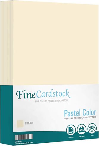 القائمة الكريمة الحجم القانوني 8.5 × 14 بوصة 67 Vellum Bristol Lightweight Card Card Cover | 1 ريم من 250 ورقة لكل عبوة in Kuwait