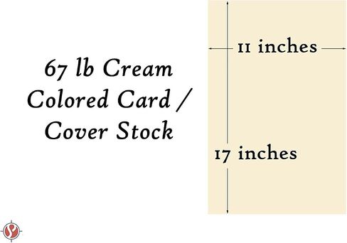 القائمة الكريمة الحجم القانوني 8.5 × 14 بوصة 67 Vellum Bristol Lightweight Card Card Cover | 1 ريم من 250 ورقة لكل عبوة in Kuwait