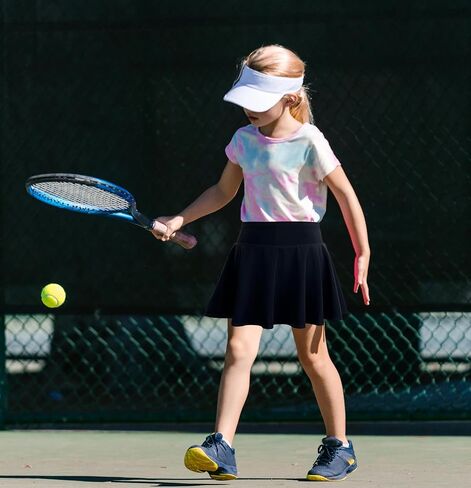 Jastore Kids Girls Tennis Skirts Athletic Skorts Inner Shorts High Waisted Sports Golf Running Skirt in Saudi Arabia