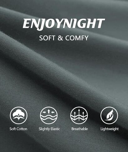 ENJOYNIGHT 2 Pack Womens Pajama Tops Cotton T-Shirt V-Neck Soft Sleep Pj Shirt Short Sleeves in Saudi Arabia