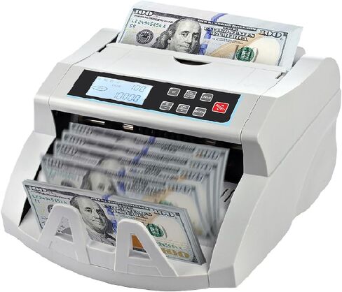 Money Counter Machine Count Value for US Dollar only,UV/MG/MT/IR/DD Detection Bill Counter,Add+Batch/Add+Value Modes Money Counting Machine, Cash Counter with LCD Display in Kuwait