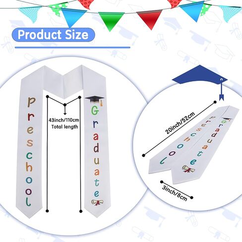 Kindergarten Preschool Graduation Stole, Unisex Kindergarten Preschool Graduation Sash Class of 2025 Graduation Gift in Saudi Arabia