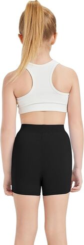 QBK Girls Basic Solid Shorts Dance Gymnastics Under Skirts Shorts Cotton for 2T-13Years Toddler Little Girls Soft Breathable in Kuwait