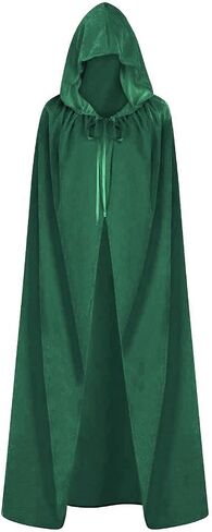 59Inch Velvet Cloak with Hood for Men & Women, Hooded Cape Cloak Unisex Halloween Witch Vampire Wizard Raven Cosplay Costume(Purple,L) in Saudi Arabia