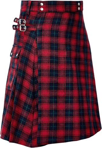 Men’s Kilt Scottish Kilts for Men Scottish Tartan Kilt Utility Kilts Scottish Traditional Kilt Plaid Tartan Skirt in Kuwait