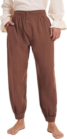 Pirate Pants for Men Pirate Costume Pant Renaissance Medieval Pant Halloween Costume Viking Pants Men in Saudi Arabia