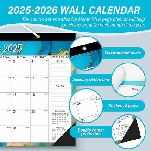 تقويم مكتب Latefah 2025 ، 22 '× 17' 'التقويم المكتبي 2025-2026 ، 18 شهر in Kuwait