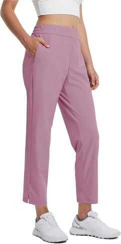 M MAELREG Women's Golf Pants with Zip Pockets 7/8 Ankle Stretch Lightweight Sweatpants for Athletic Hiking Travel Work Lounge in Saudi Arabia