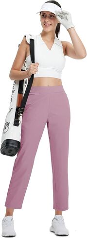 M MAELREG Women's Golf Pants with Zip Pockets 7/8 Ankle Stretch Lightweight Sweatpants for Athletic Hiking Travel Work Lounge in Saudi Arabia