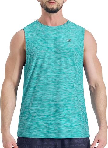 Men's Tank Tops Quick Dry Workout Muscle Gym Sleeveless Shirts UPF 50+ Sun Protection Running Beach Summer Swim Shirts in Kuwait
