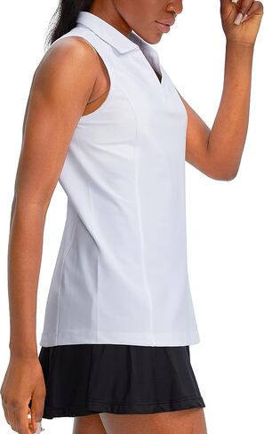 G Gradual Women's Sleeveless Golf Polo Shirts Tennis Quick Dry Collared Tank Tops V-Neck Polos for Women in Saudi Arabia