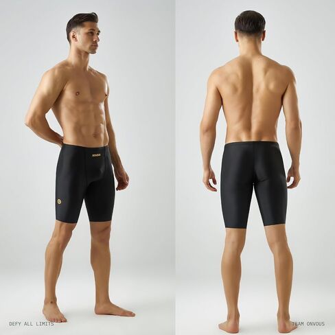 Onvous Swim Jammers for Men | Men's Athletic Swimwear Jammer | Mens Jammer for Swimming | Mens Swim Jammers Size 28-38 in Saudi Arabia