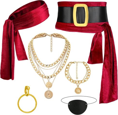 إكسسوارات أزياء القراصنة من Cicoci Men للنساء ، ووشاح الرأس ، وشاح ، وحزام ، وملحقات اللباس in Kuwait