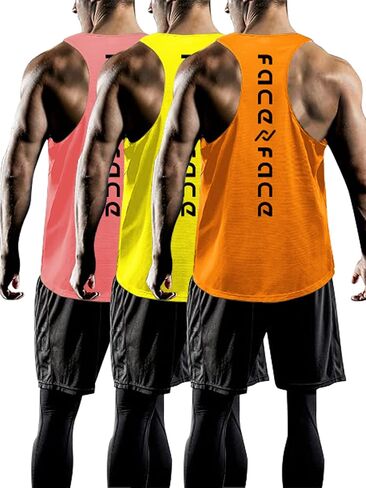 قمم دبابة الرجال Y-Back Muscle 3 Pack جاف ملائمة أكمامًا تجريبيًا قمم للرجال MESH MESS in Kuwait