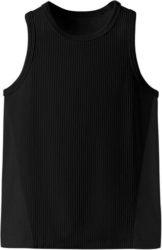 Haloumoning Boys Breathable Mesh Side Athletic Tank Tops Sleeveless Workout T-Shirts 5-14 Years in Saudi Arabia