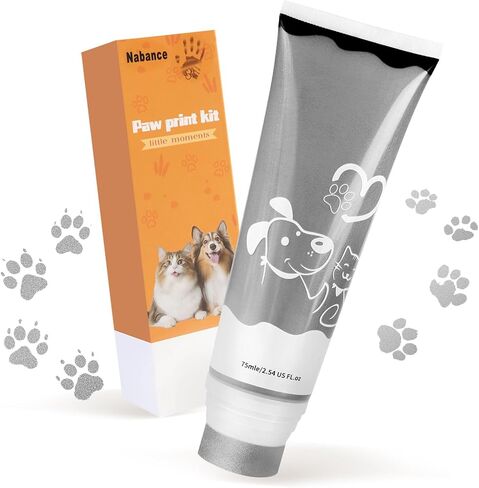 nabance 2.54 fl oz black pet paw print friendly ink paint ، dog cat paw print ink safe ، non-to-to-acid acid ، gentle for Home Christmas New New Diy kuds stamp hights mom gifts in Kuwait