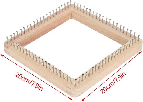 Knitting, Household Handmade Weaving, DIY Handcraft Wood Knitting Board Knitting Tool for Weaving Hat, Scarf, Blanket, Shawl for Children & Adults (30 * 30cm) in Kuwait