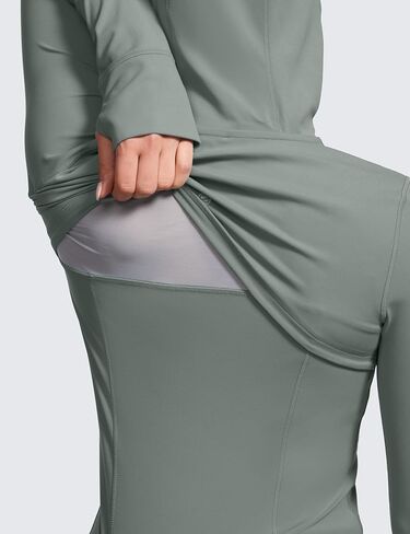 CRZ YOGA Butterluxe Womens Hooded Workout Jacket Athletic Running Zip Up with Back Mesh Vent and Thumb Holes in Kuwait