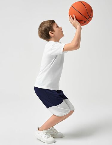 Jimonda Boys Shorts Boys Athletic Shorts Basketball Shorts Quick Dry Kids Youth Soccer Shorts with Pockets 4 Packs 7-15Years in Saudi Arabia