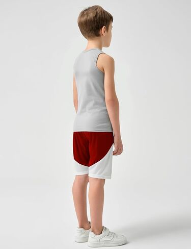 Jimonda Boys Shorts Boys Athletic Shorts Basketball Shorts Quick Dry Kids Youth Soccer Shorts with Pockets 4 Packs 7-15Years in Saudi Arabia