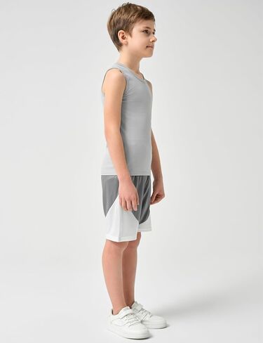 Jimonda Boys Shorts Boys Athletic Shorts Basketball Shorts Quick Dry Kids Youth Soccer Shorts with Pockets 4 Packs 7-15Years in Saudi Arabia