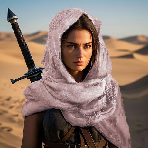 التفاف شال الغلق الكثبان الرملية مع بروش فايكنغ | Cowl Cowl Rogue Rogue Cloak Cloak Renaissance Case Association in Kuwait