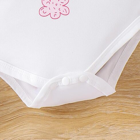 My First Easter Outfits 3Pcs Baby Boys Girls Long/Short Sleeve Bunny Print Romper Tops Pants Set Easter Outfit in Kuwait