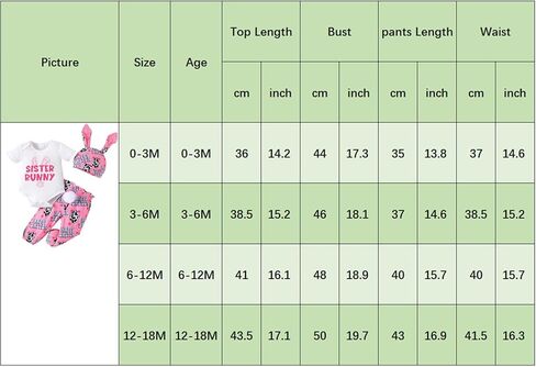 My First Easter Outfits 3Pcs Baby Boys Girls Long/Short Sleeve Bunny Print Romper Tops Pants Set Easter Outfit in Kuwait