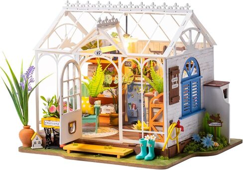 Rowood Miniature House Kits for Adults,DIY Mini House Building Kit,Wooden Dollhouse Kit with LED for Kids Teens Beginners as Birthday (Tipsy Restaurant) in Kuwait