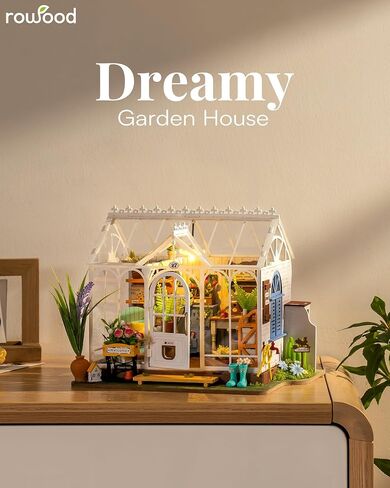 Rowood Miniature House Kits for Adults,DIY Mini House Building Kit,Wooden Dollhouse Kit with LED for Kids Teens Beginners as Birthday (Tipsy Restaurant) in Kuwait
