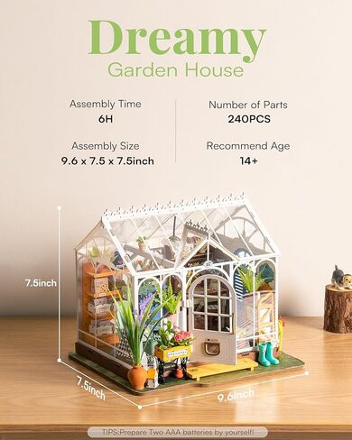 Rowood Miniature House Kits for Adults,DIY Mini House Building Kit,Wooden Dollhouse Kit with LED for Kids Teens Beginners as Birthday (Tipsy Restaurant) in Kuwait