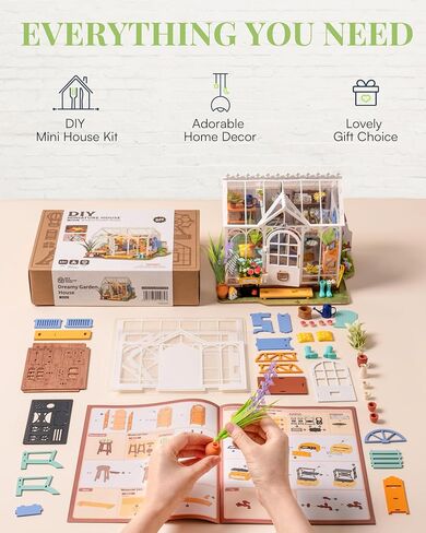 Rowood Miniature House Kits for Adults,DIY Mini House Building Kit,Wooden Dollhouse Kit with LED for Kids Teens Beginners as Birthday (Tipsy Restaurant) in Kuwait
