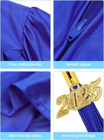 AOTHSO 8Pcs Kindergarten Graduation Cap and Gown Tassel Set 2025 with Stole Bear Certificate for Preschool Kids in Saudi Arabia