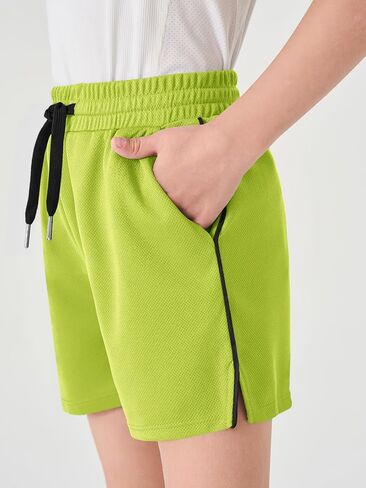 شورت أولاد Haloumoning Mesh Childs Side Side Side Slit Slit Shorts مع جيوب من 5 إلى 14 عامًا in Kuwait